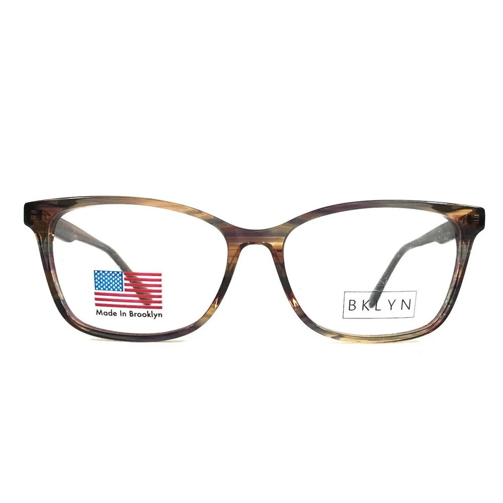BKLYN Eyeglasses Frames FREEPORT MAUVS Mauve Stripe Cat Eye Full Rim 54-15-142